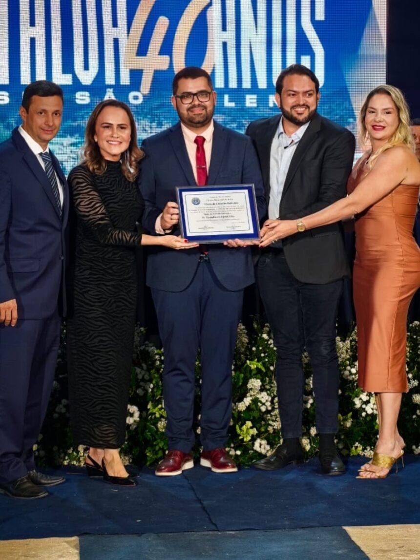 Leandro do Waguinho é homenageado durante celebração dos 40 anos de Italva