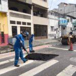 Operação Tapa Buracos se estende e chega ao Centro de Campos