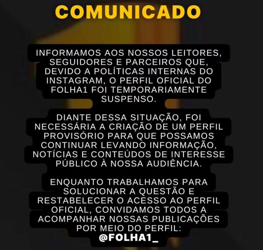 Após instabilidade, Folha da Manhã abre novo perfil no Instagram