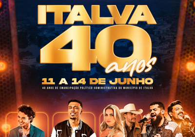Shows nacionais, concursos e exposições: 40ª Festa de Italva começa nesta quinta-feira