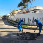 Operação Tapa Buracos se estende e chega ao Parque Corrientes em Campos