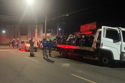 Operação integrada entre PM e Guarda Municipal resulta na apreensão de 16 veículos em Campos