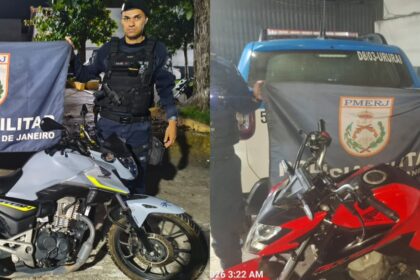 Duas motocicletas roubadas são recuperadas pela Polícia Militar em Campos