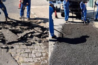 Operação Tapa Buracos se estende e chega ao Parque Leopoldina em Campos