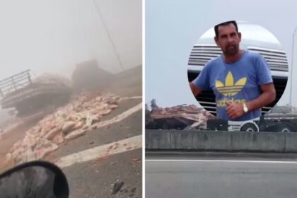 Caminhoneiro de Campos morre em acidente com cinco veículos na BR-101