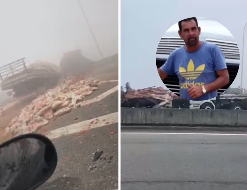 Caminhoneiro de Campos morre em acidente com cinco veículos na BR-101