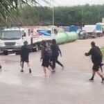 Criminosos armados são flagrados fugindo por estação de tratamento de esgoto no Rio