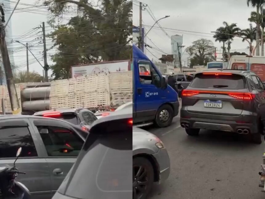 Carretas superdimensionadas interditam trânsito em Campos e reforçam necessidade da Estrada do Contorno