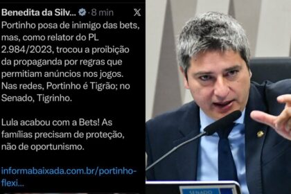 Benedita critica Portinho e relembra mudanças em projeto sobre publicidade das bets
